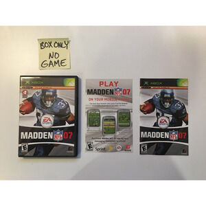 Madden 2007 (Xbox, 2006) NFL Football - Box & Manual, No Game Disc - US Seller